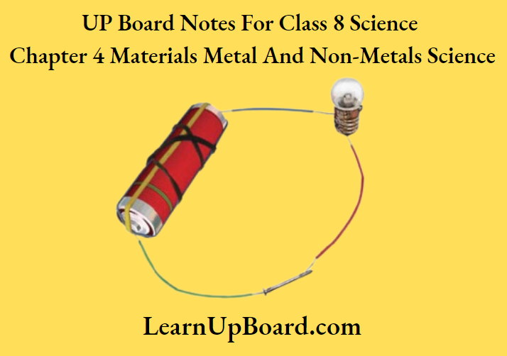 UP Board Notes For Class 8 Science Chapter 4 Materials Metals ANd Non-Metals Science Activity 2