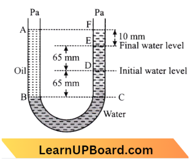 Mechanical Properties Of Fluids A U Tube With Both Ends To The Atmosphere