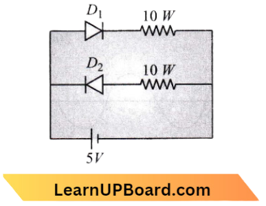Semiconductor Electronics -Materials ,Devices And Simple Circuits It Supports The Current Supplied By The Battery In The Two Ideal Diodes