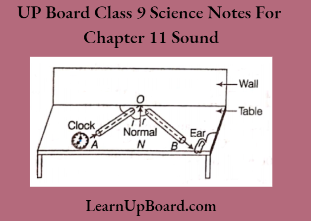 UP Board Class 9 Science Chapter 11 Sound Reflection Of Sound
