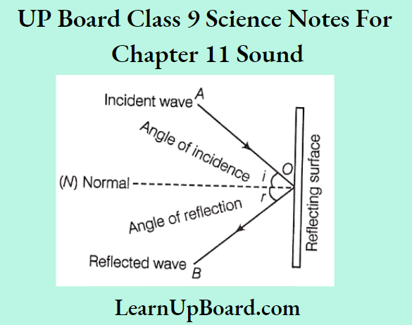 UP Board Class 9 Science Chapter 11 Sound The Same Laws Of Reflection As Light