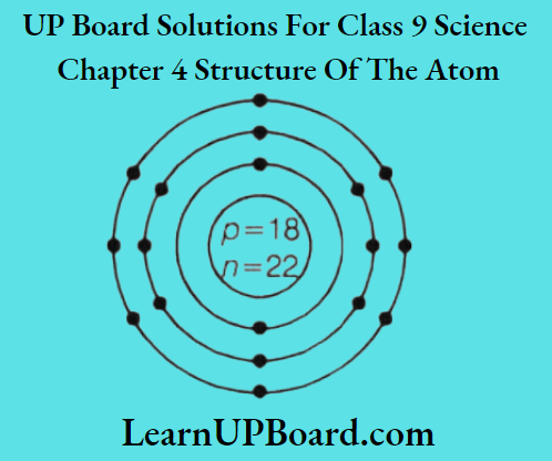 UP Board Class 9 Science Chapter 4 Structure Of The Atom Atomic Structure Of An Atom
