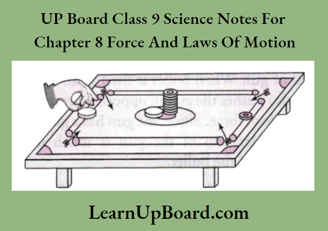 UP Board Class 9 Science Notes For Chapter 8 Force And Laws Of Motion Carrom Coin At The Bottom Of A Pile