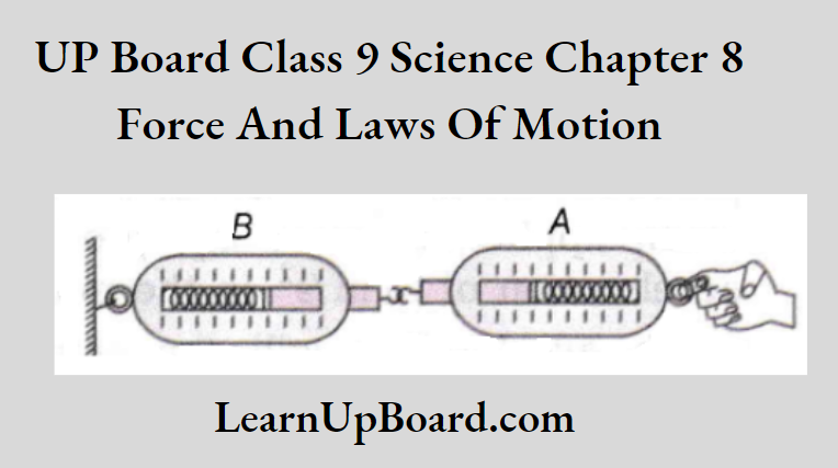 UP Board Class 9 Science Notes For Chapter 8 Force And Laws Of Motion The Force Applied Through The Free End Of The Spring Balance