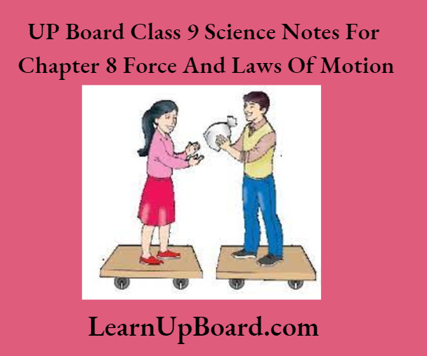UP Board Class 9 Science Notes For Chapter 8 Force And Laws Of Motion Two Students Standing On The Different Cart