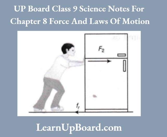 UP Board Class 9 Science Notes For Chapter 8 Force And Laws Of Motion Unbalanced Force Causes Motion In the Refrigerator