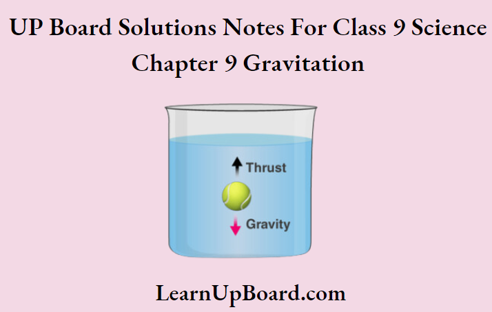 UP Board Class 9 Science Notes For Chapter 9 Gravitation Floating Or Sinking Of Objects In Liquid
